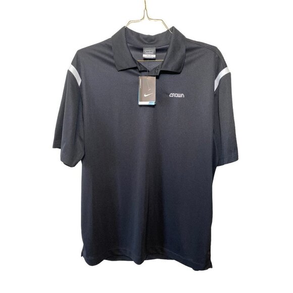 NWT Nike Golf DRI-FIT Short Sleeve Shoulder Stripe Polo Mens Size XL Crown - Picture 1 of 11